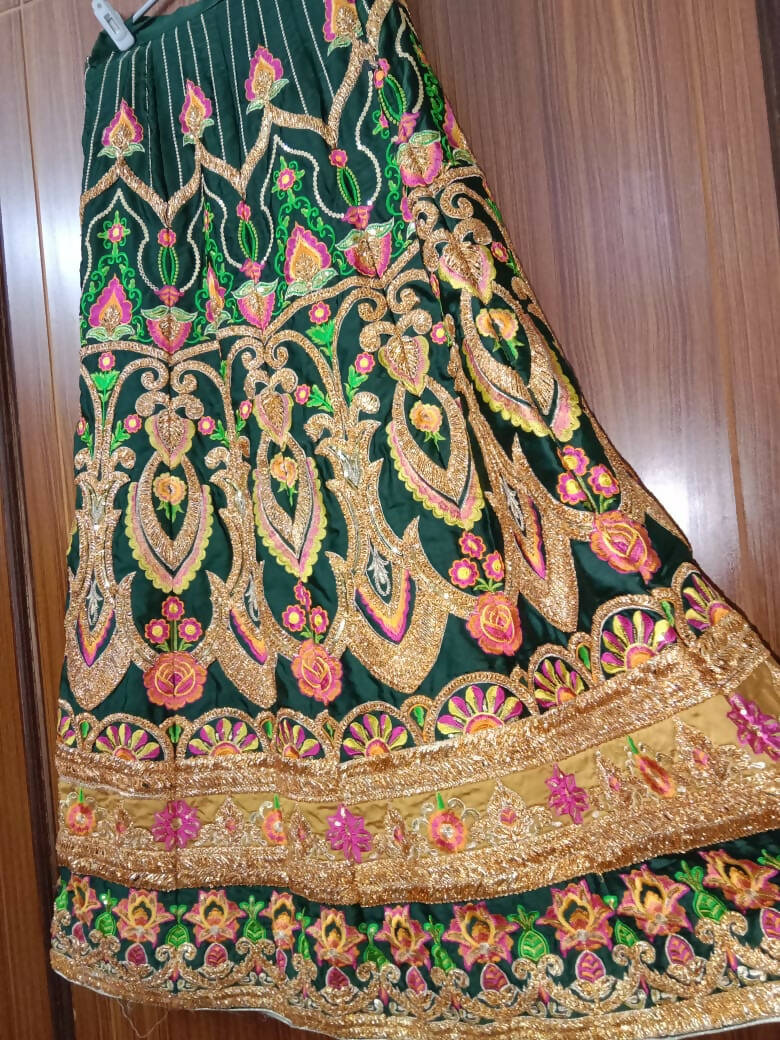 Green Stylish Lehnga Choli | Women Bridals | Medium | Worn Once