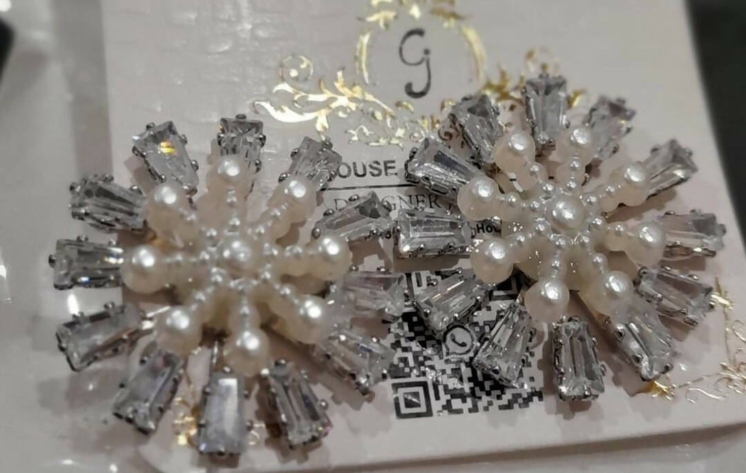 White Ear studs | Women Jewelry | Earrings | New