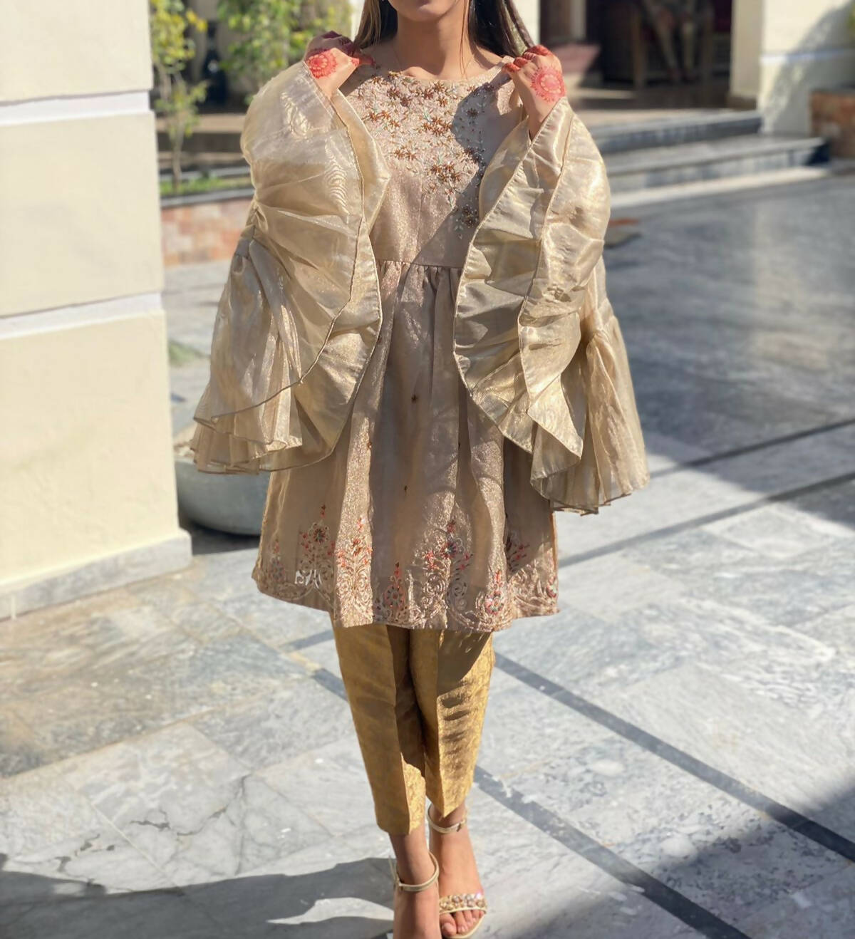 Naqshi | Formal Wear Frok | Women Formals | Small | Preloved