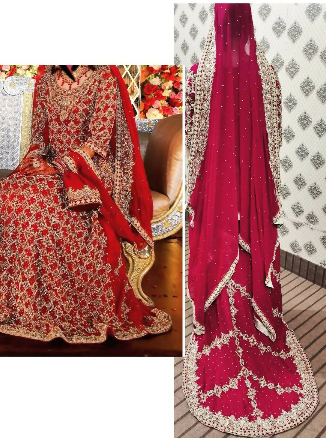Stylish Red Bridal Baraat Lehnga | Women Bridals | Medium | Preloved