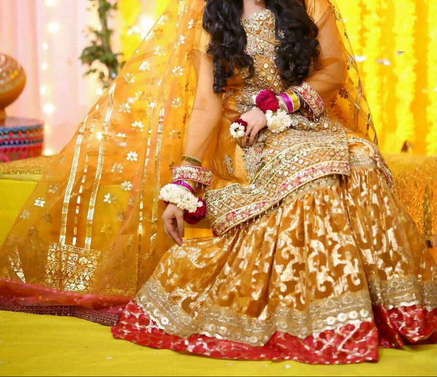 Yellow Adorable Mehndi Suit | Women Bridals | Medium | Worn Once