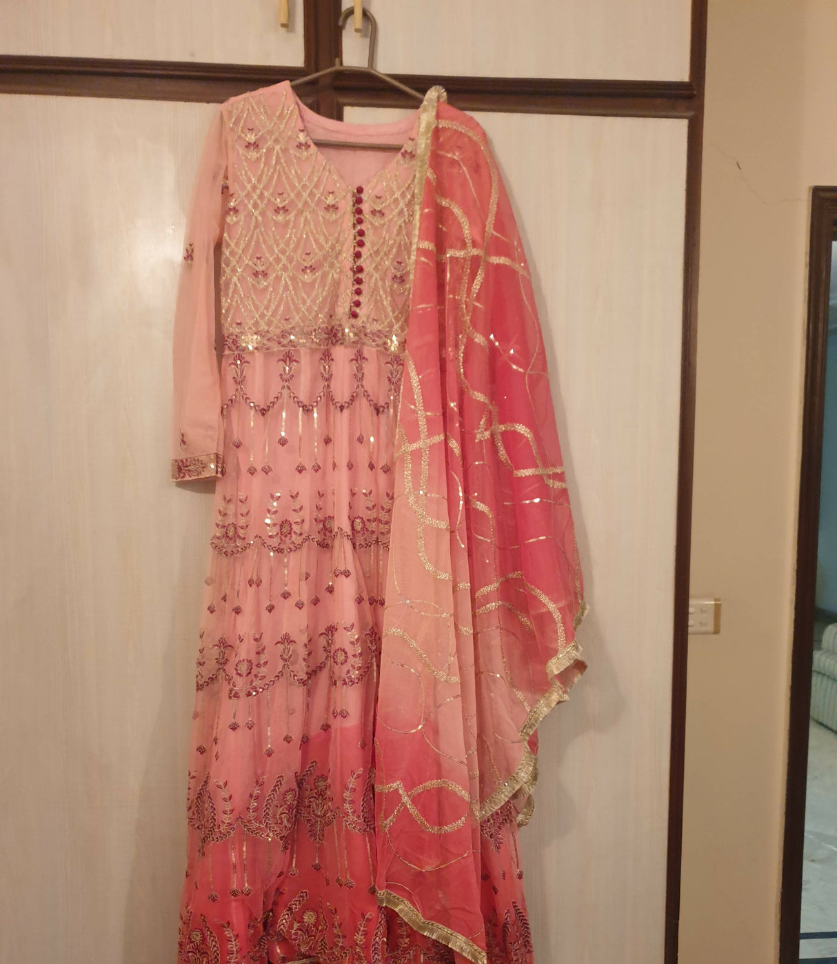 Formal pink ombre maxi (Size: S ) | Women Frocks & Maxis | Worn Once