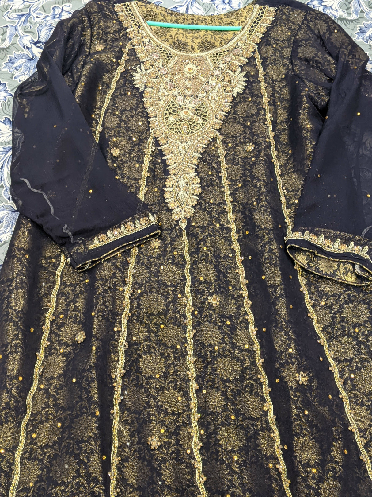 Blue Ladies wedding 3pc Suit | Women Branded Formals | Large | Preloved