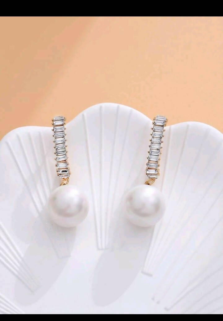 Shein | Rhinstone Faux Pearl Decor Earrings | Women Jewelry| Brand New