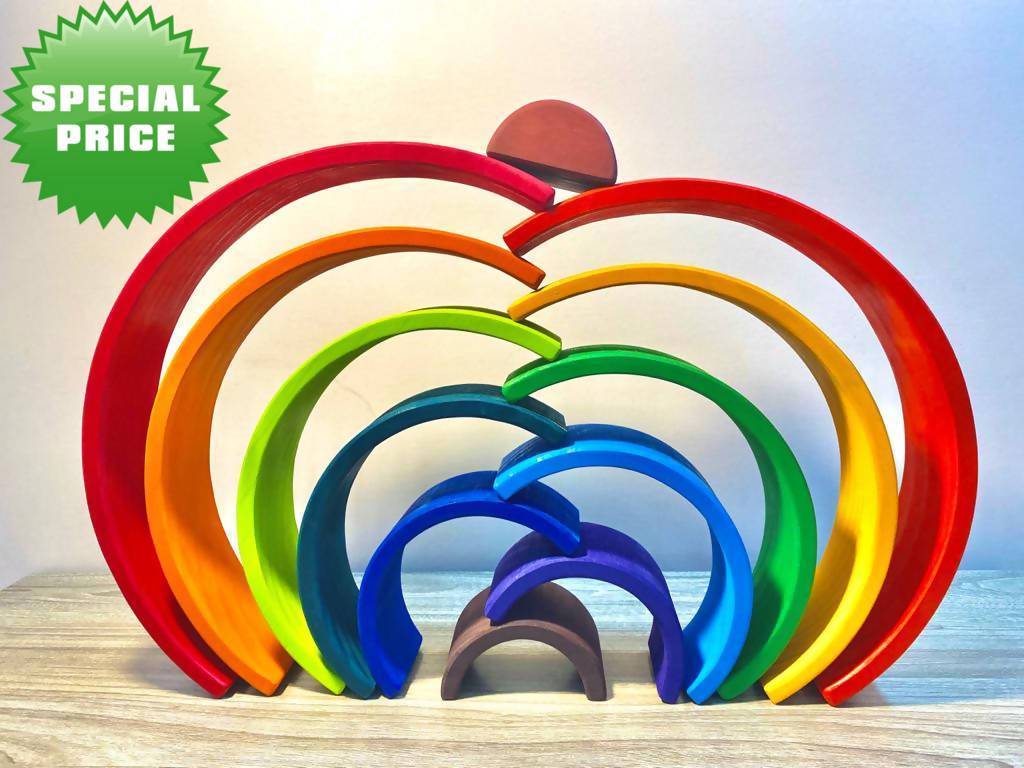 12-piece Rainbow Stacker | Montessori Toy | Kids Toys & Baby Gear | Brand New