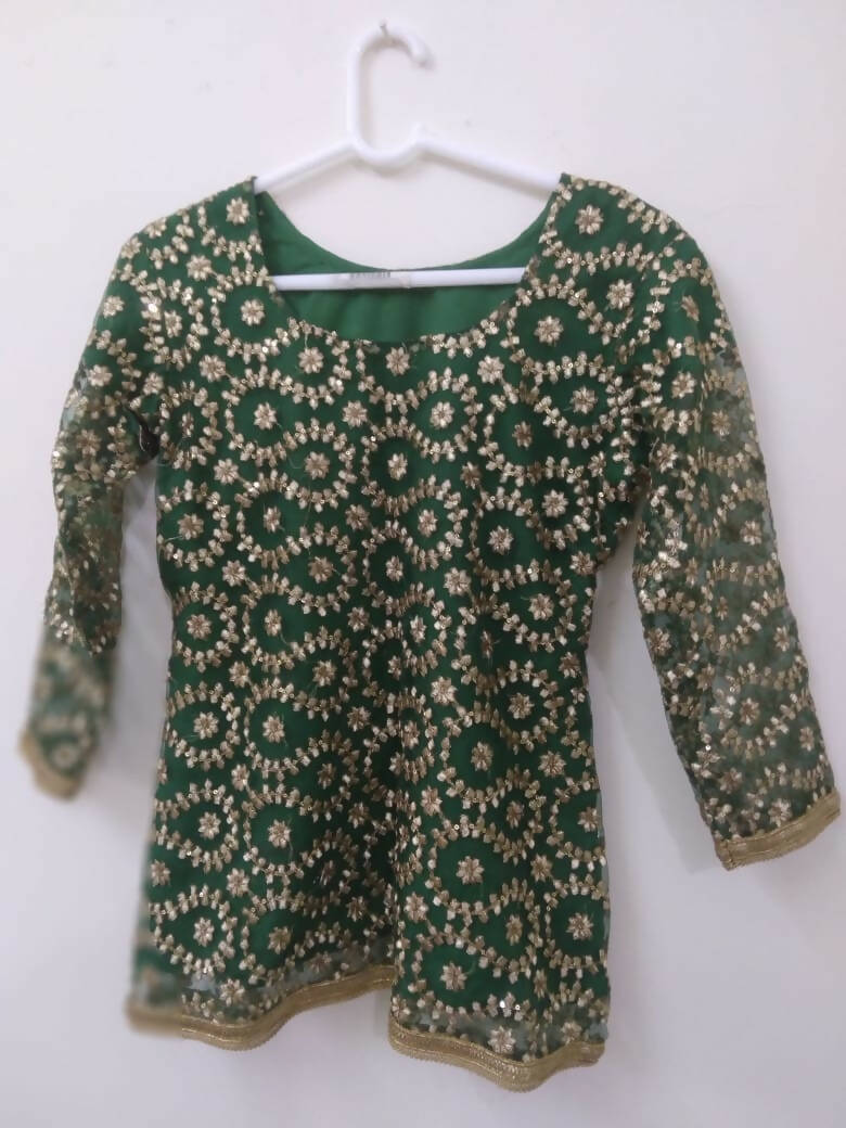 Green Mehendi Choli Shirt | Women Locally Made Formals | Medium | Worn Once