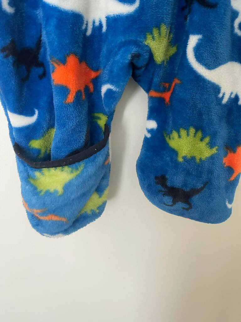 Hatley | Blue fleece warm suit with hoodie (12-18m) | Kids Bodysuits & Onesies | Preloved