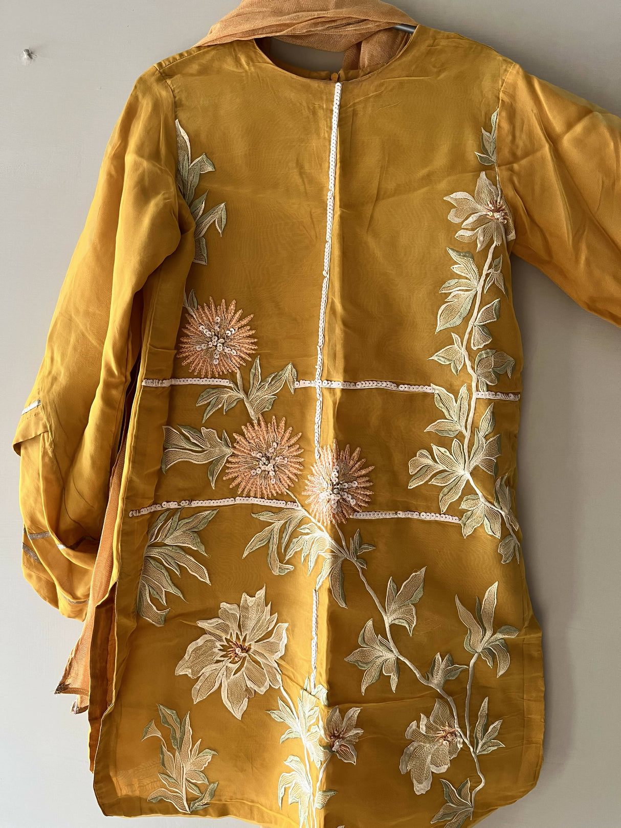 BTW | Mustard 2Pc | Women Branded Kurta | Small | Worn Once