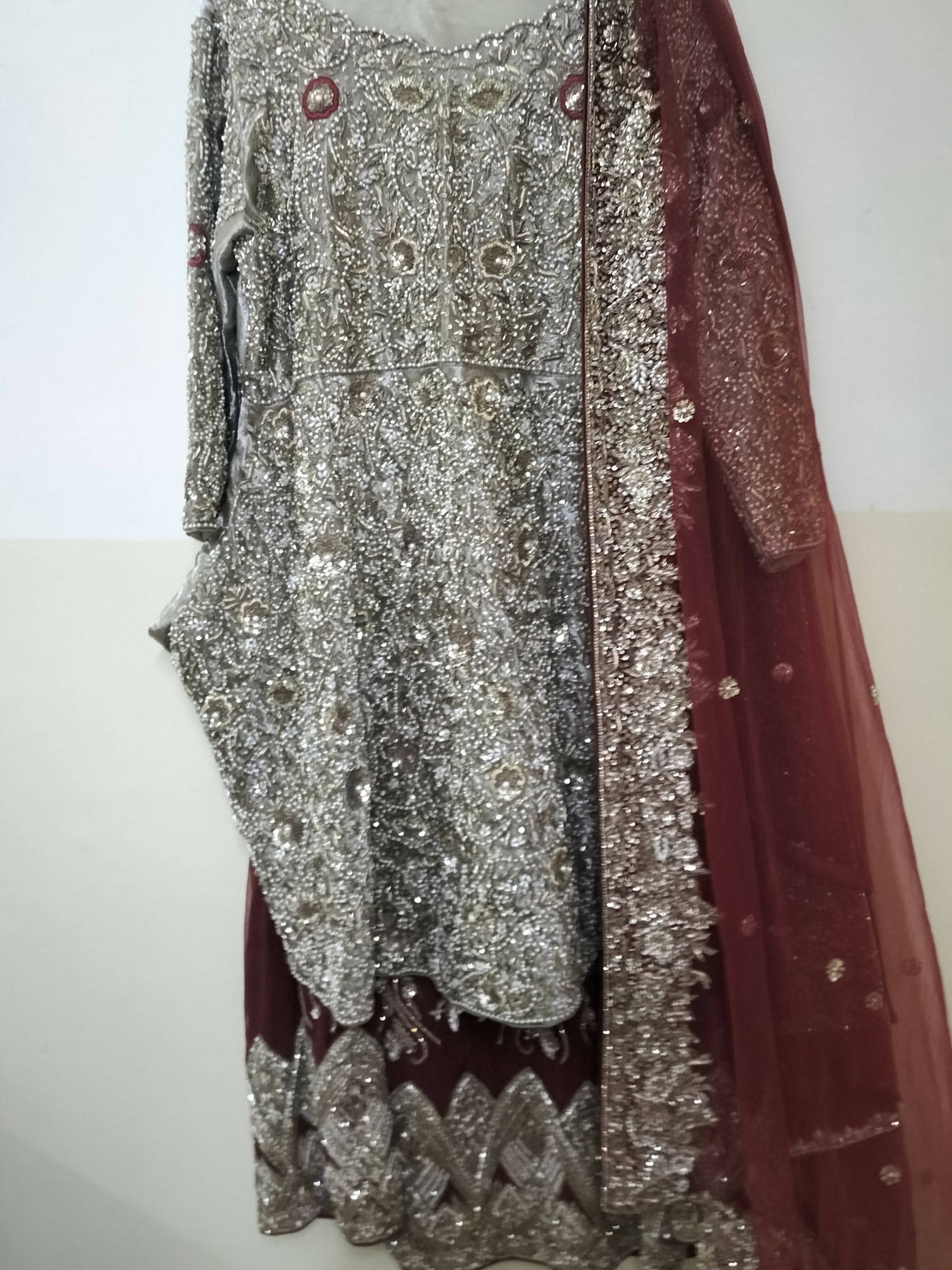 Gold Red Suit | Women Locally Made Formals | Large | Worn Once