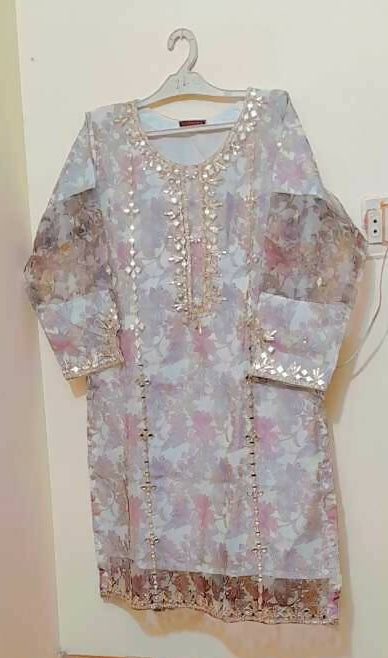 2 PC suit Duppata Party Wear | Women Locally Made Formals | Medium | New