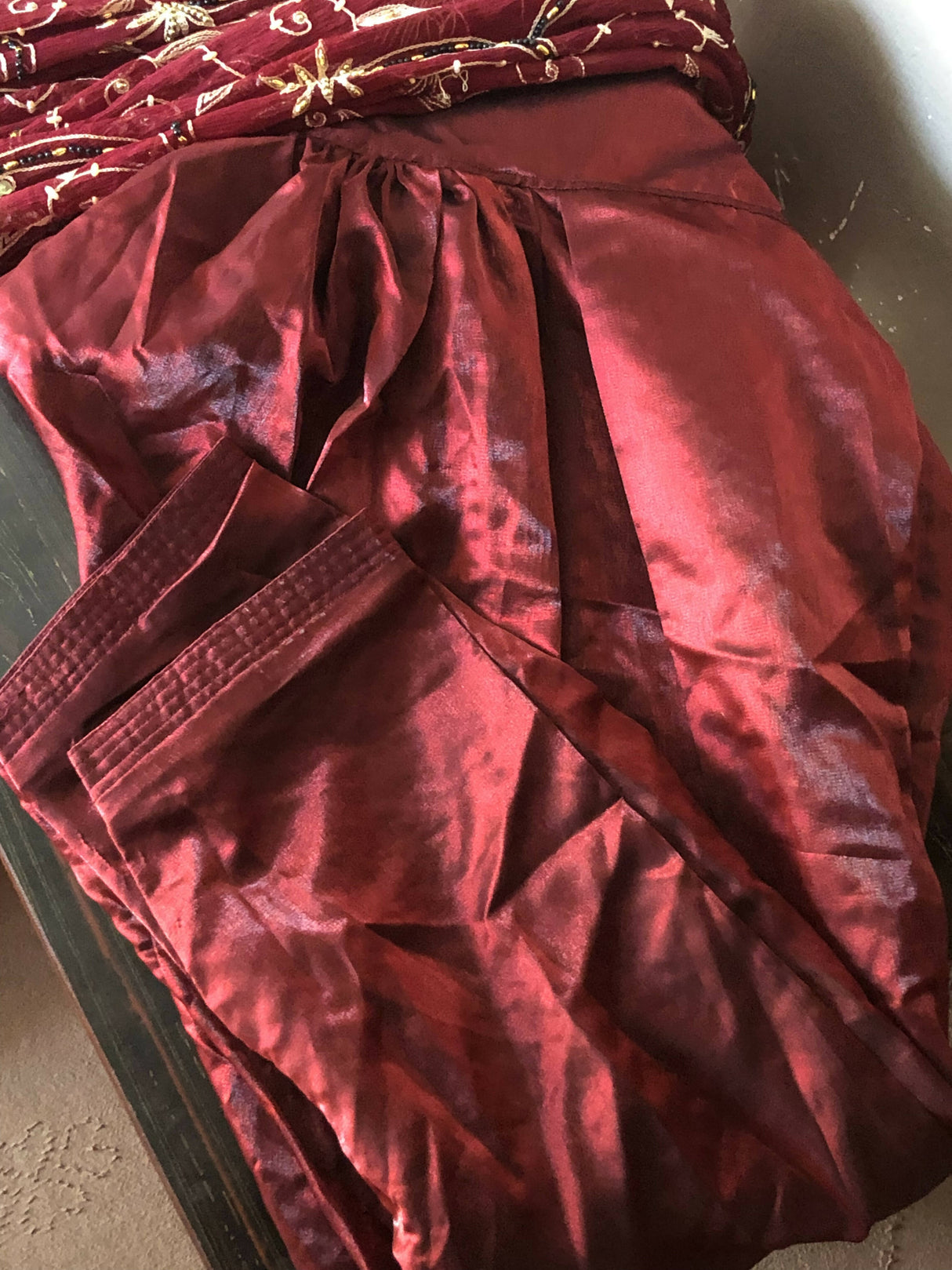 3 Pc Maroon Suit | Women Locally Made Formals | Medium | Worn Once