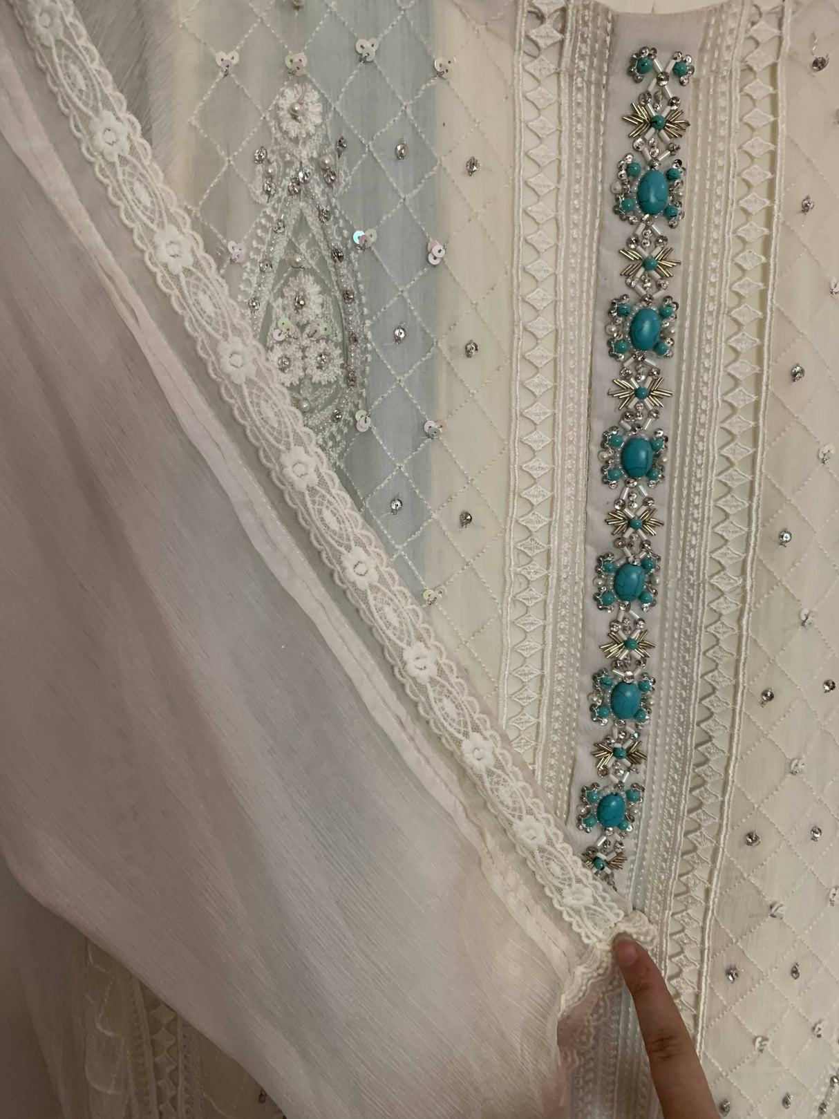 Agha Noor | White Kurta | Women Branded Formals | Small | Preloved