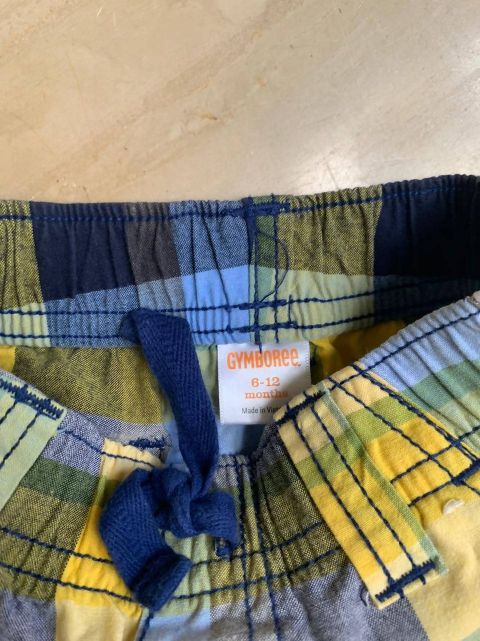 جمبوری | پیلا نیلا چیکر شارٹس | بچہ لڑکا نیچے | پریلوڈ