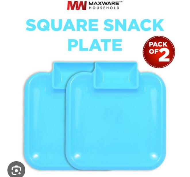 Pack of 2 square shape snack plates | For Your Home | Brand New with Tags