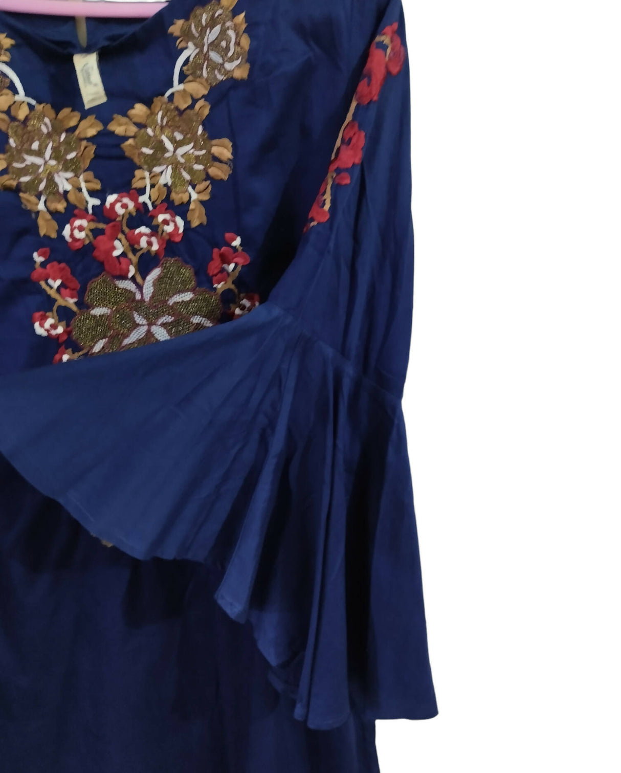 لباس کے لحاظ سے نسلی | بلیو خواتین کا کرتہ | خواتین کا برانڈ کرتہ | ایک بار پہنا