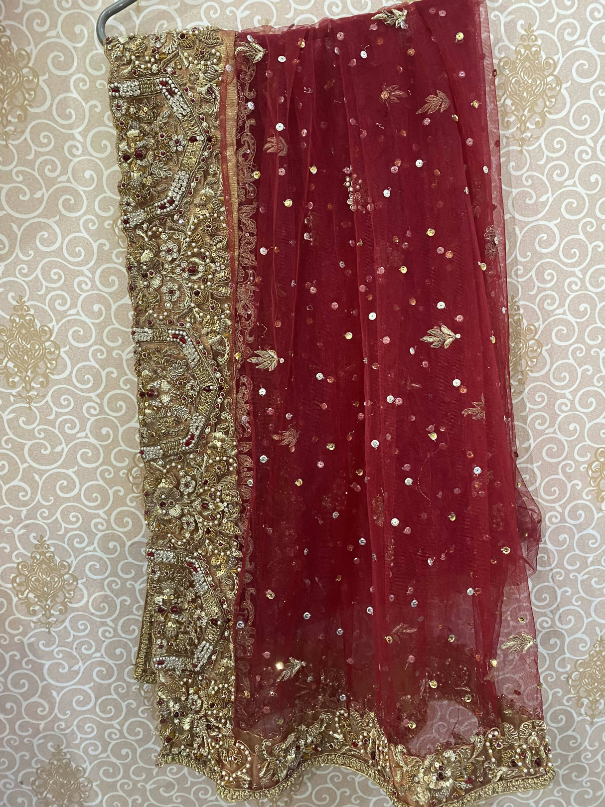 Luxurious Red lehnga Baraat | Women Bridals | Large | Worn Once