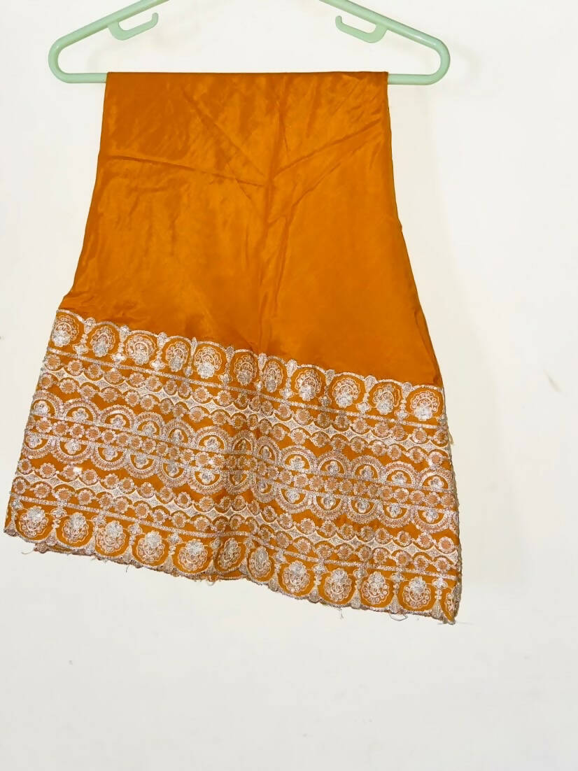 Mushq | Orange Frock with Beautiful Silver Embroider | Women Branded Formals | Medium | Worn once