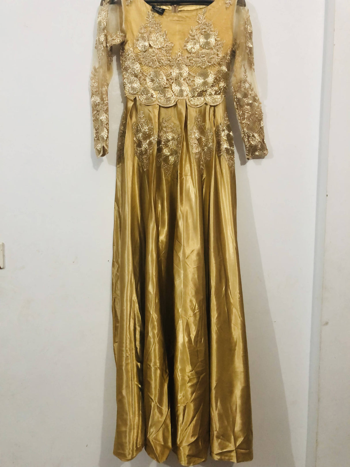 Gold Formal Maxi | Women Frocks & Maxis |Medium| New