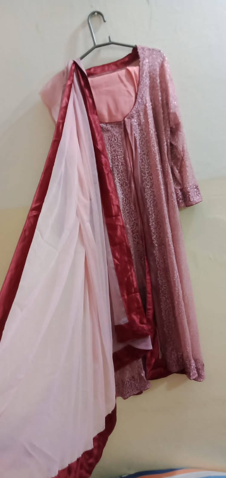 Pink Sequence Suit | Women Locally Made Formals | Small | New