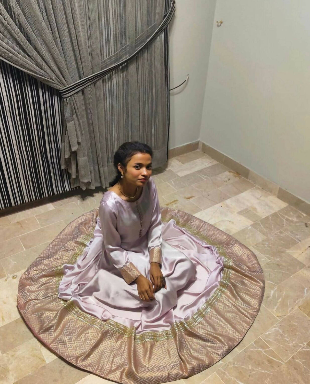 Flowy Lilac Frock | Women Locally Made Formals | Medium | New