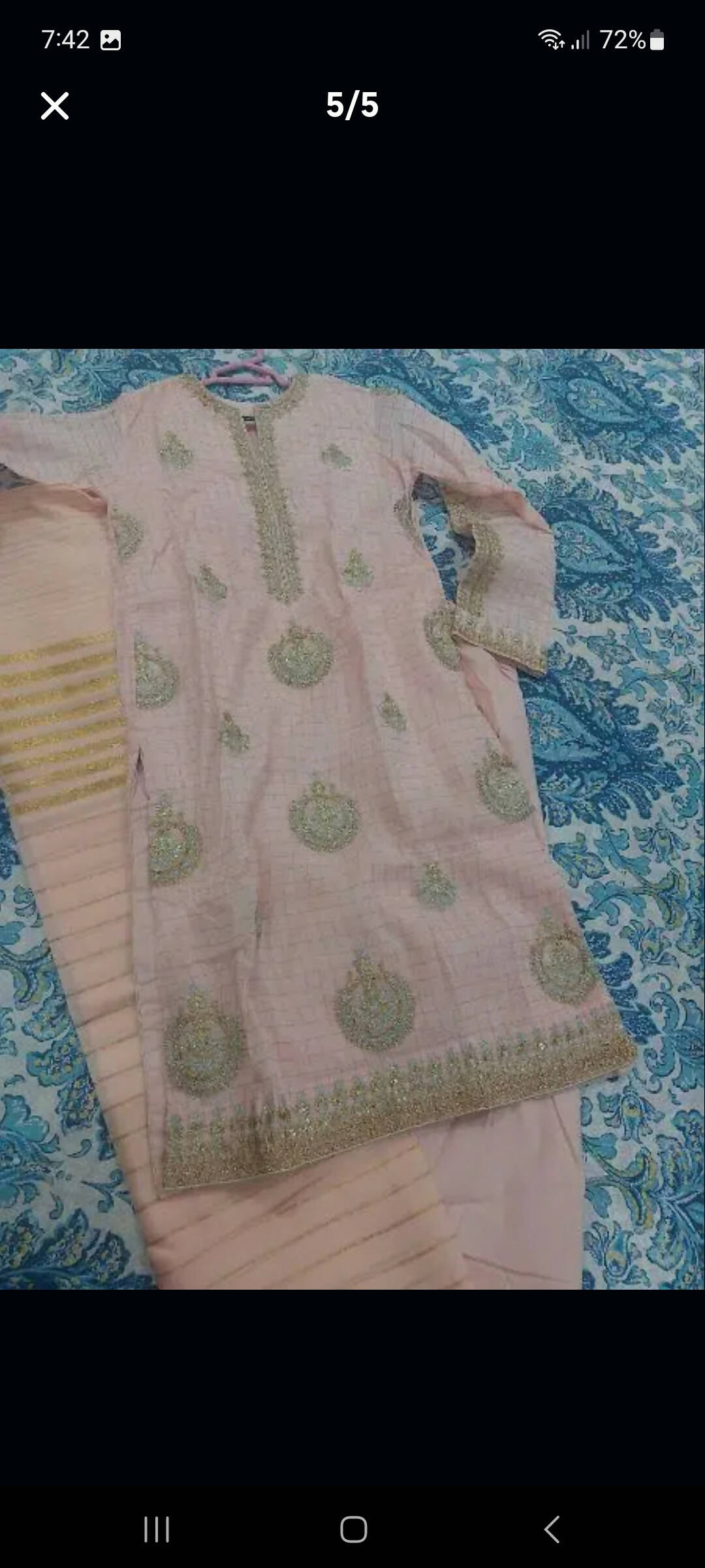 Alkaram | 3 PC Embroidered suit | Women Branded Formals | Small | Worn Once
