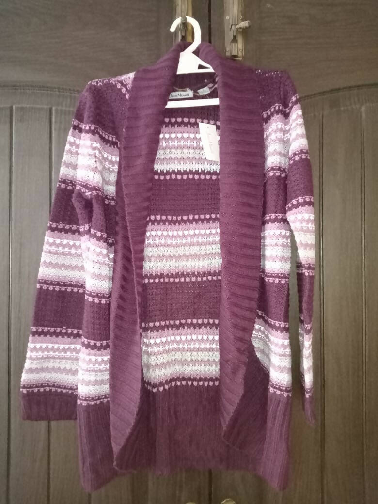 Jason Maxwell | Purple and grey cardigan | Women Sweaters & Jackets | Small | New