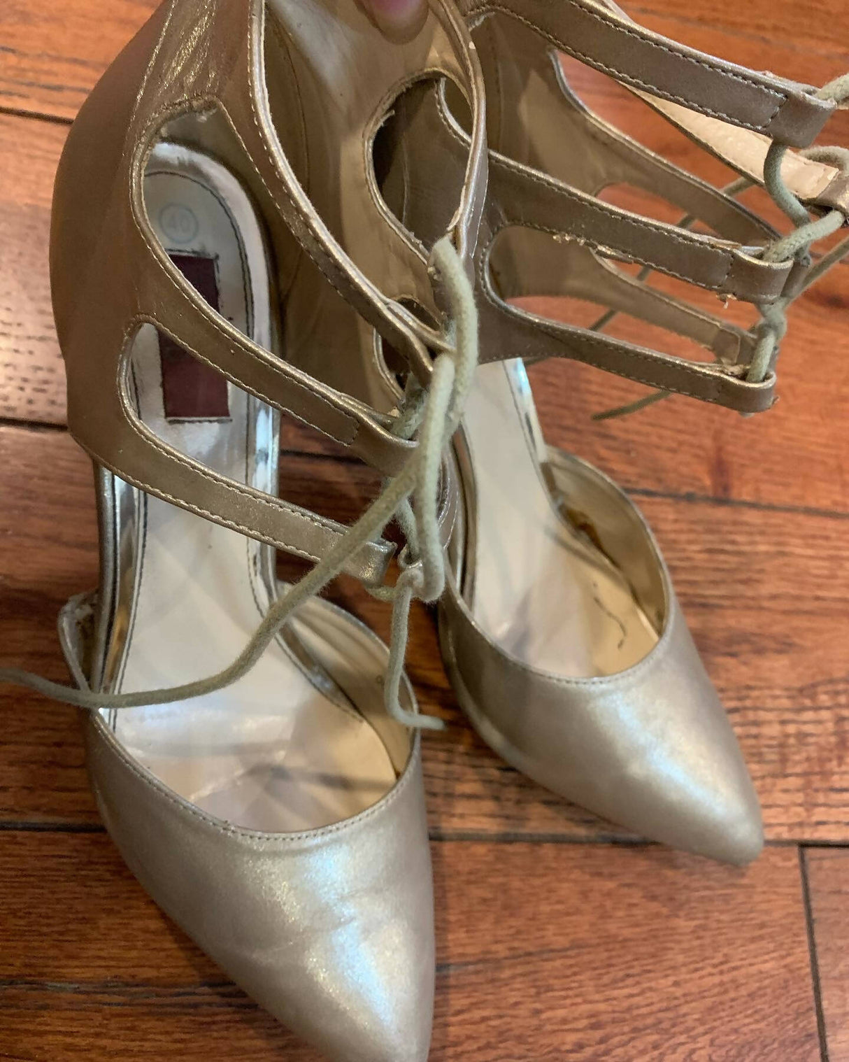 ECS | Golden Heels | Women Shoes | Size: 40 | Preloved