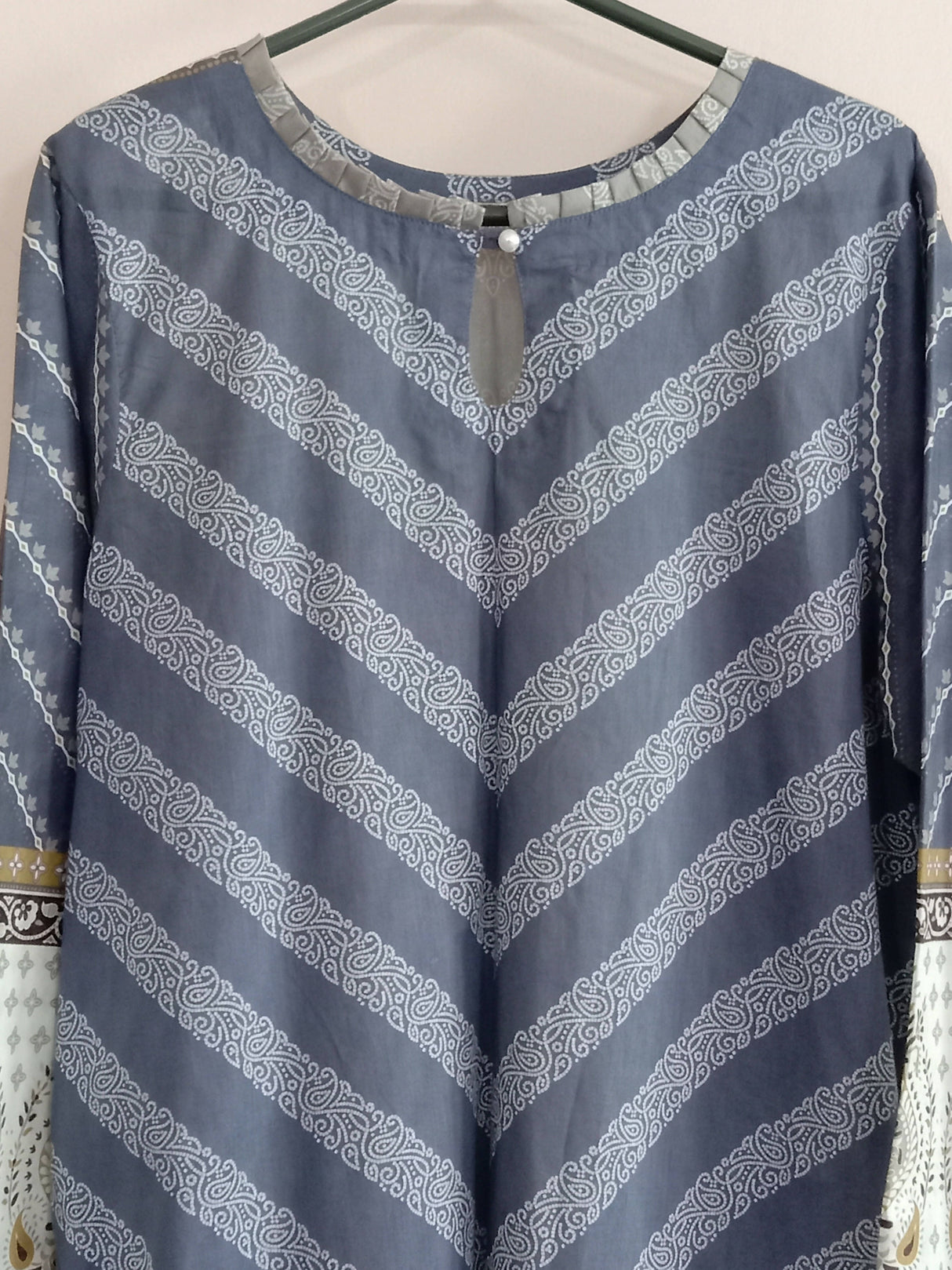 Blue & grey printed Kurta | Women Locally Made Kurta | Large | New
