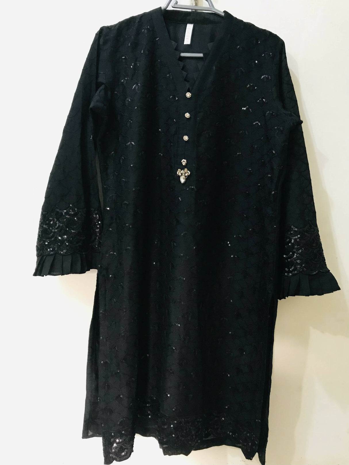 Cross Stitch | Black Color Kurta | Women Branded Kurta| Medium | Worn Once