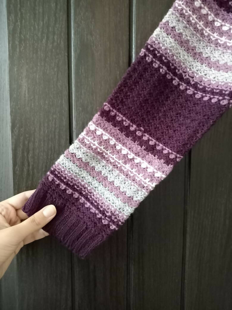 Jason Maxwell | Purple and grey cardigan | Women Sweaters & Jackets | Small | New