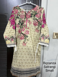 Bonanza | Printed Kurti (Size: S ) | Women Branded Kurta | Worn Once