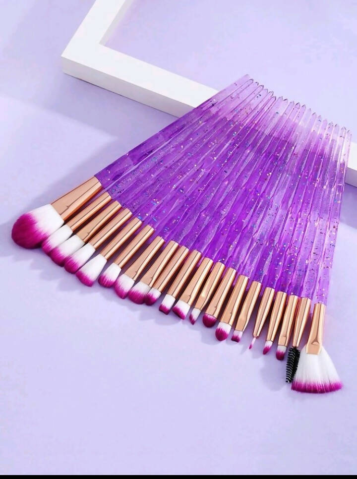 SHEIN | 20 Pcs Glitter Makeup Brush Set | Women Beauty | Brand New