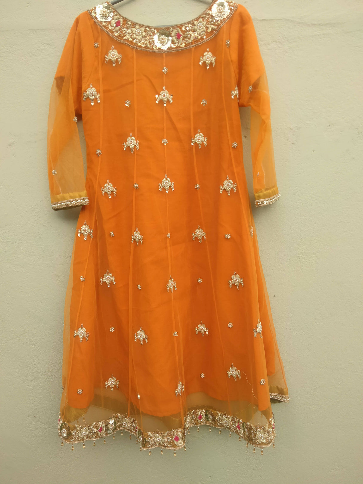 Orange peplum with pink lehnga | Women Locally Made Formals | Medium | New