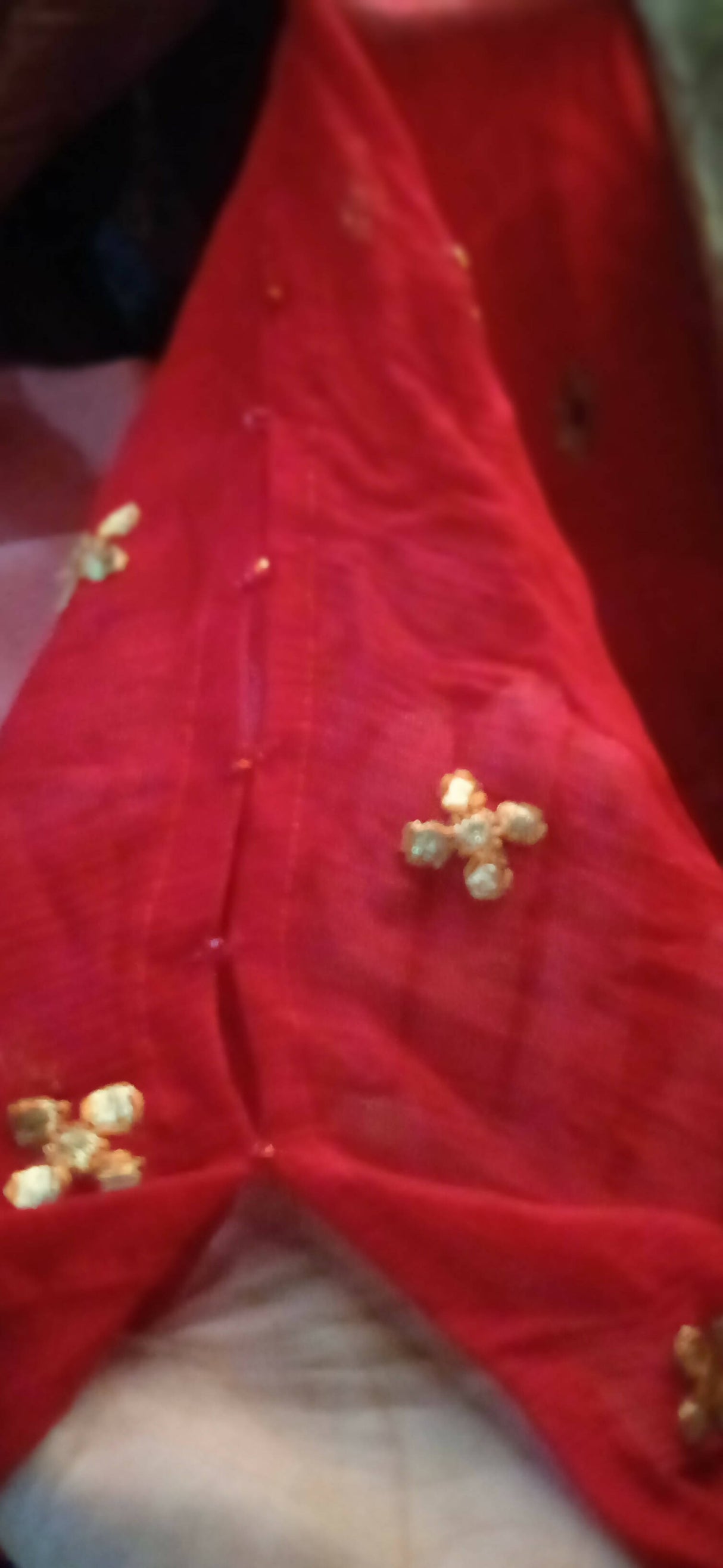 Red chiffon kaftan style Kurta | Women Locally Made Formals | Worn Once