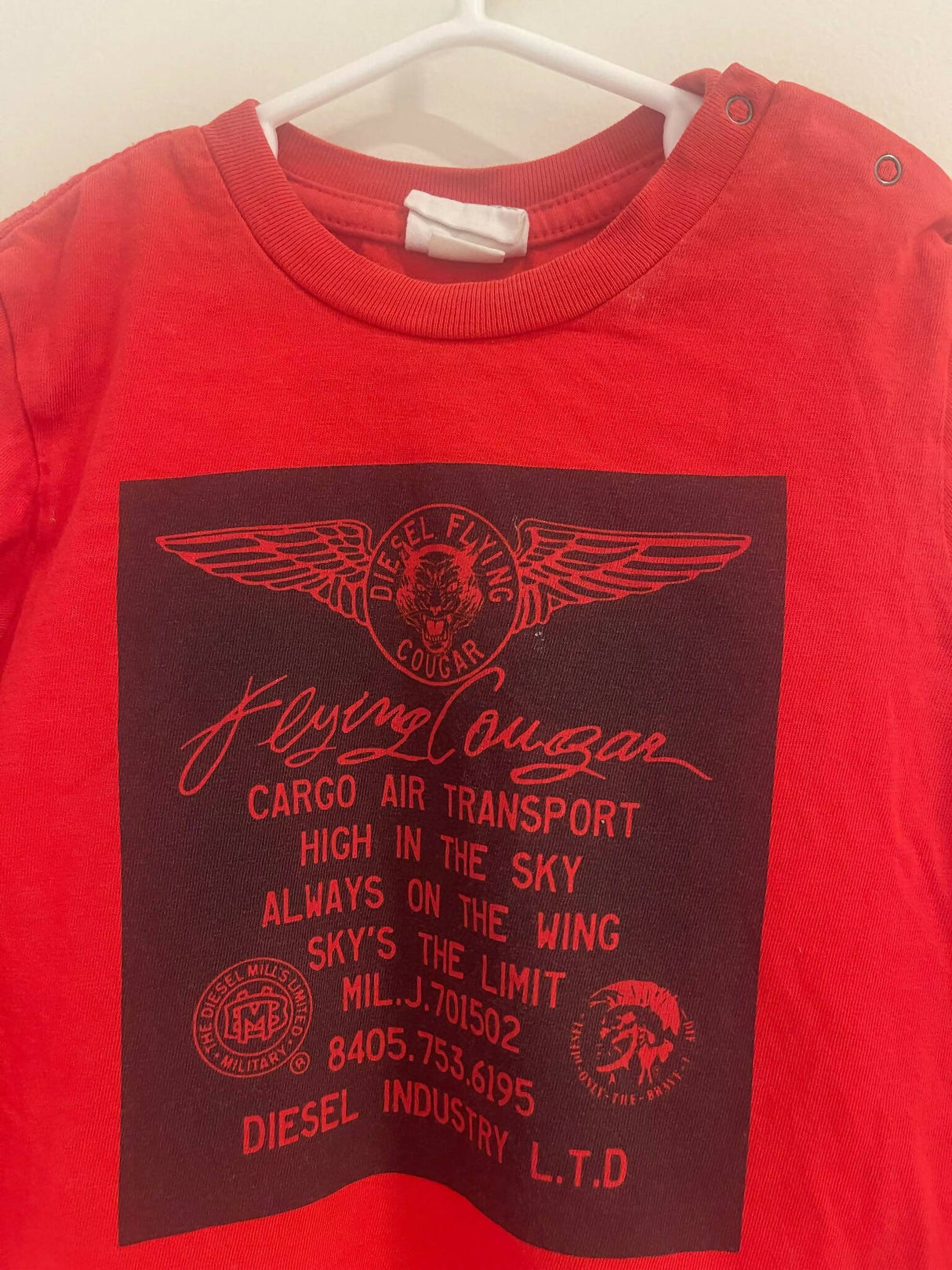 ڈیزل | سرخ قمیض (24 ماہ) | لڑکوں کے ٹاپس اور شرٹس | پریلوڈ