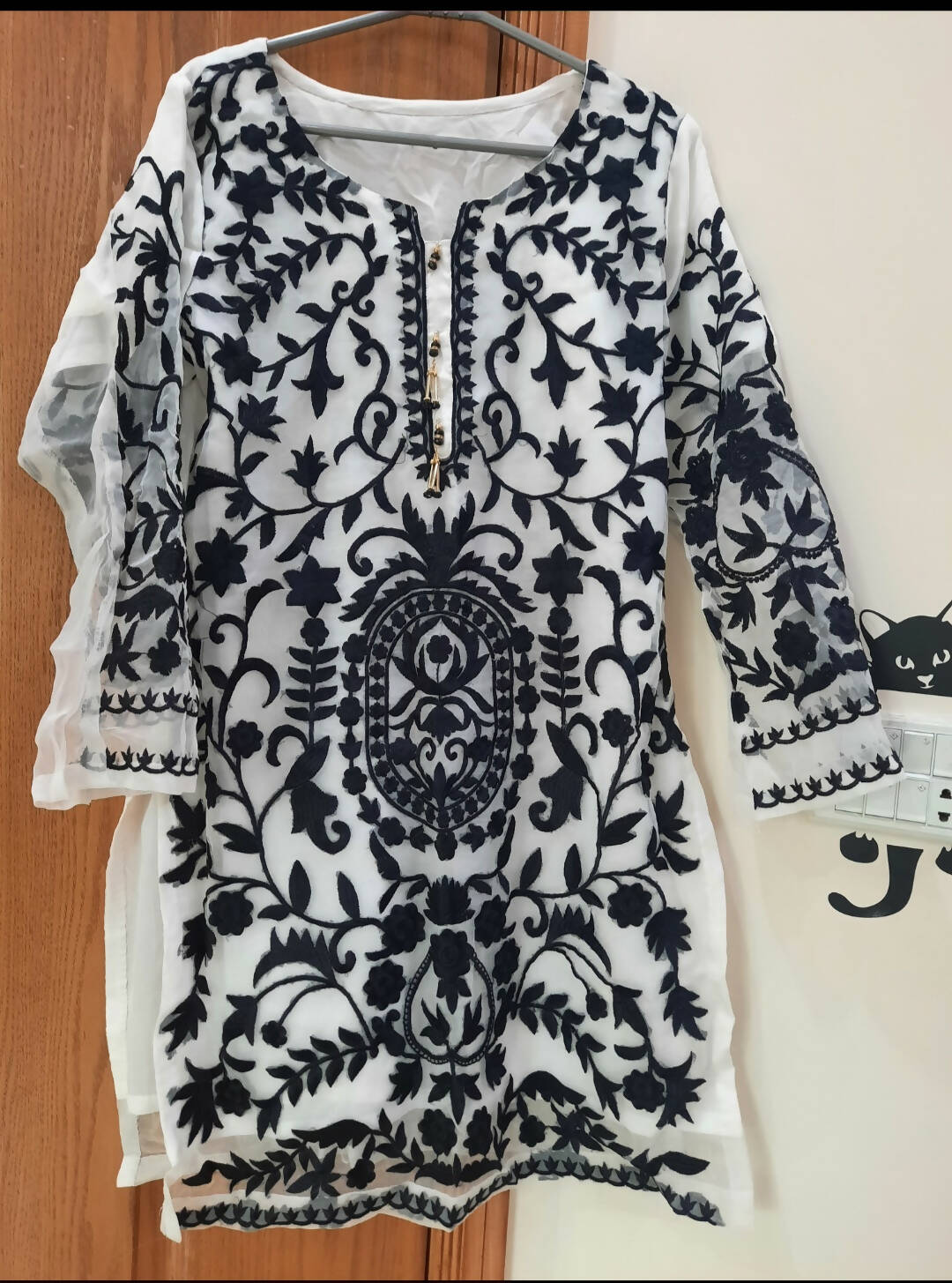 White Organza Suit | Women Locally Made Formals | Small |Worn Once