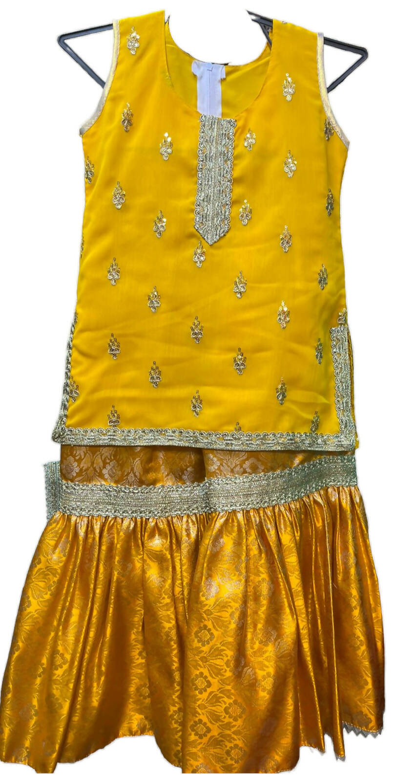 Yellow Gharara | Kids | Girls Shalwar Kameez | Size: 1-7 years | Brand New