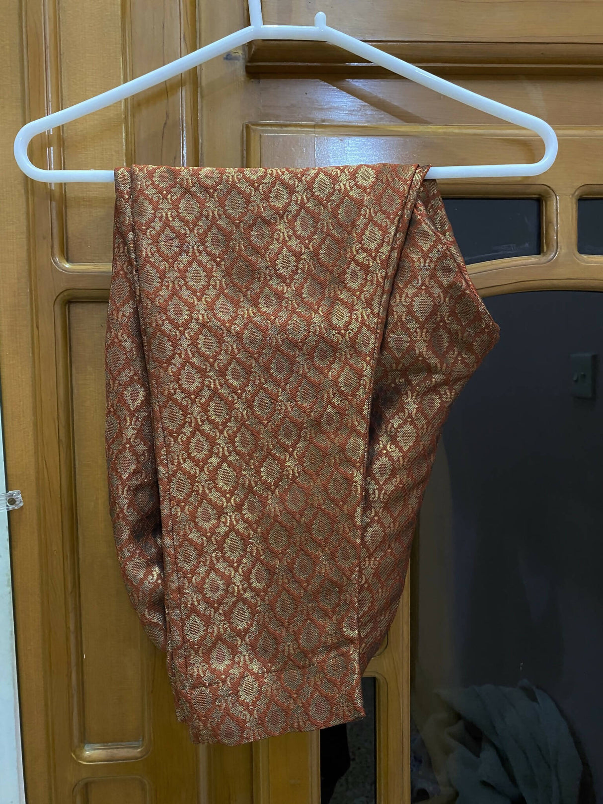 Rust 3 pc Jamavar Suit| Women Locally Made Formals | Small | Worn Once