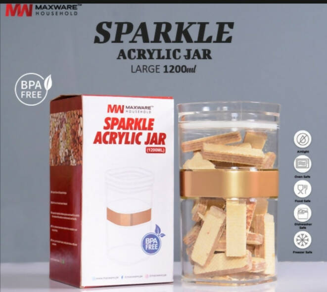 اسپارکل ایئر ٹائٹ ایکریلک جار | گھر اور سجاوٹ (باورچی خانہ) | نئی