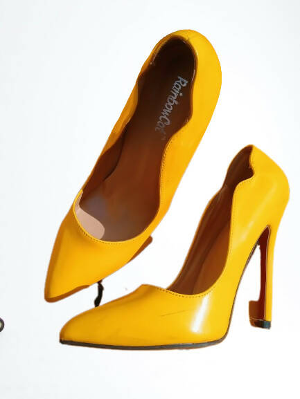 Yellow Heels | Women Shoes | Size :37 | Preloved