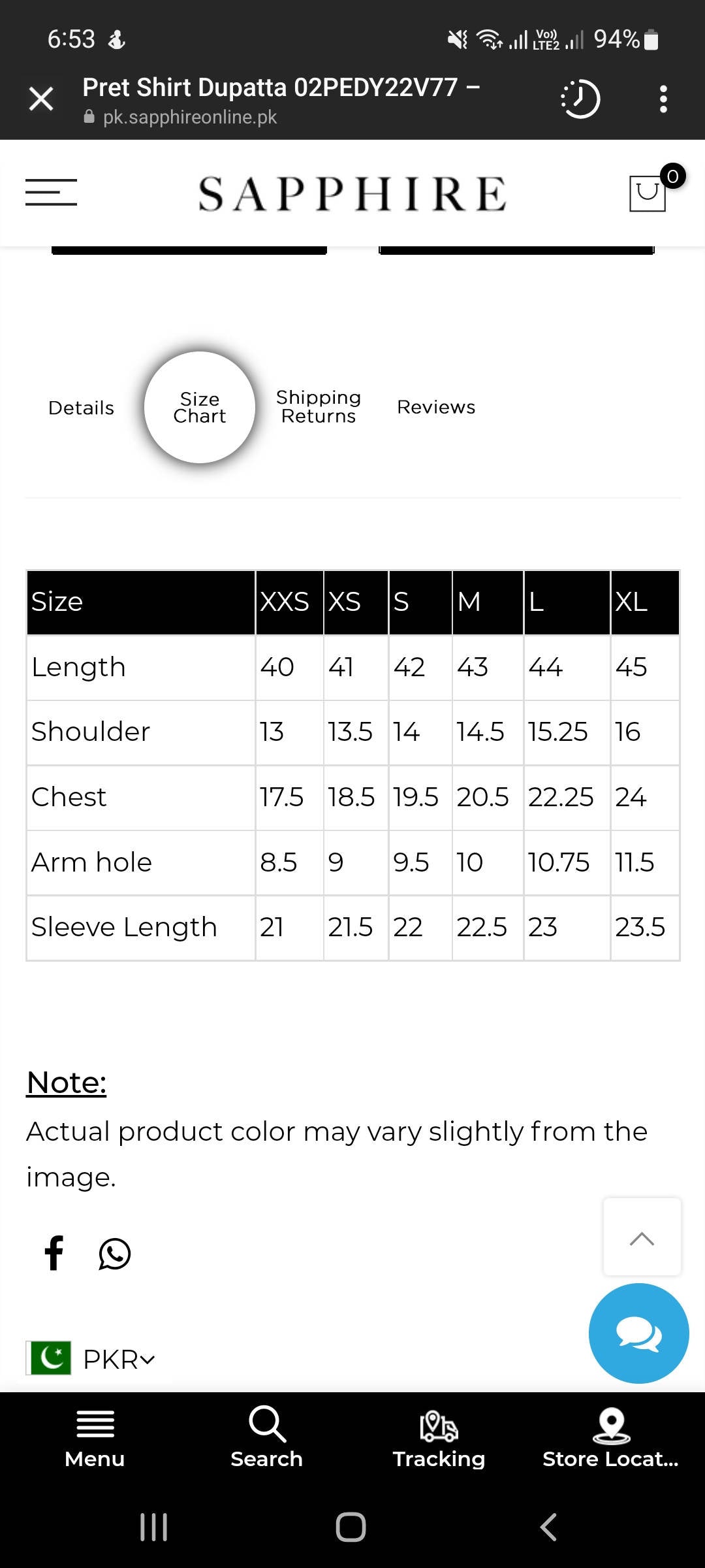 Sapphire | Women Branded Kurta | XSmall | Brand New with Tags