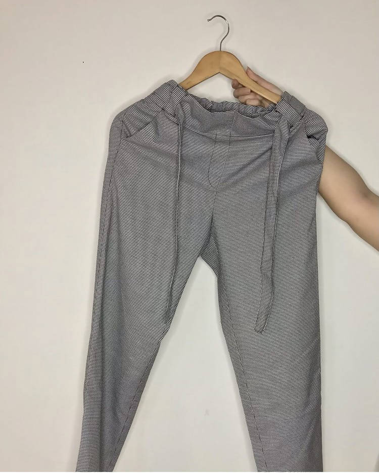 Mango | High-rise Houndstooth Trousers | Women Bottoms & Pants | Small | New