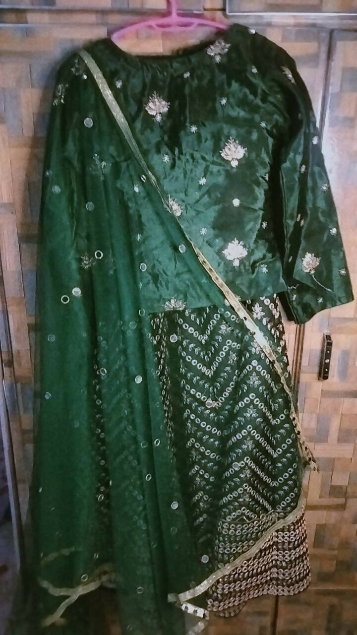 Green Lehnga | Women Locally Made Formals | Small | Worn Once