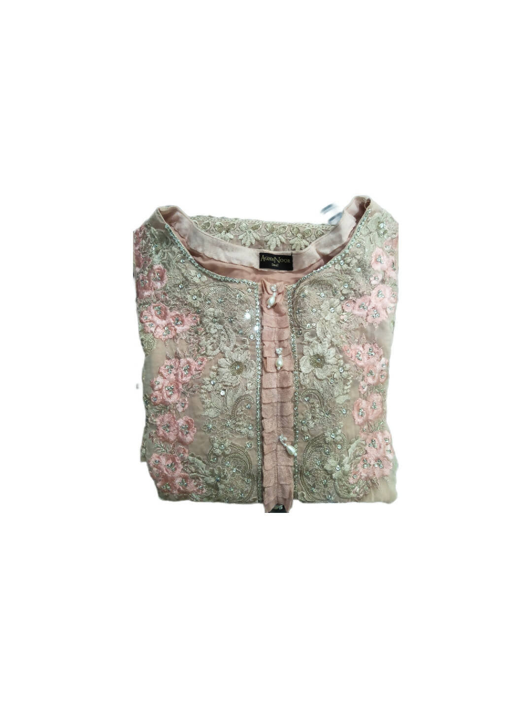 Agha Noor | Beige Formal Kurta | Women Branded Formals | Small | New