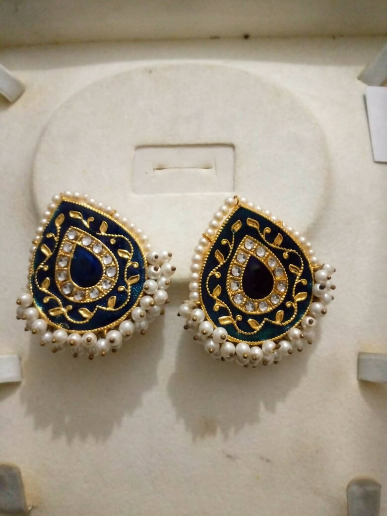 White & Blue Earrings | Women Jewelry | Preloved