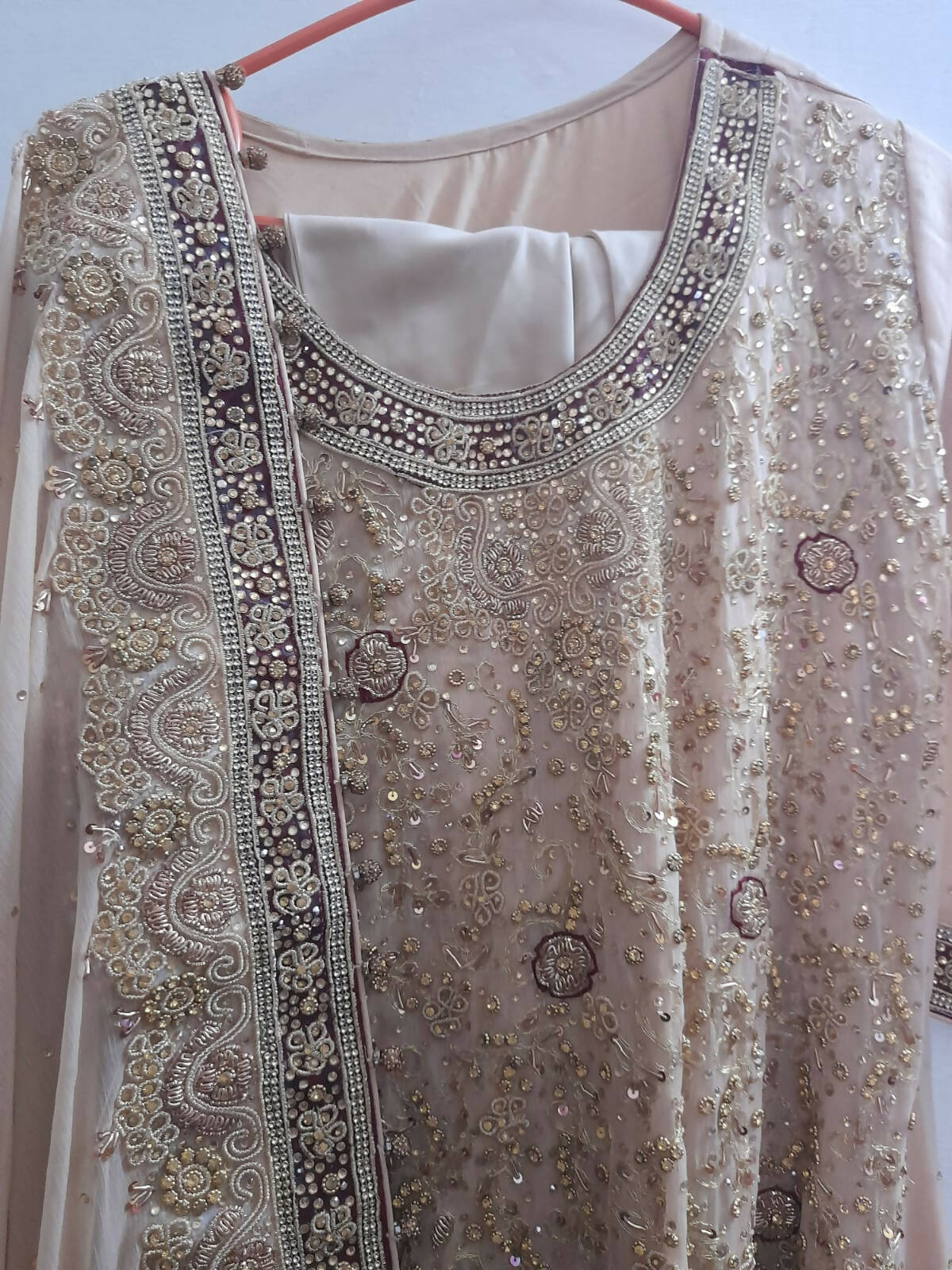 Golden Women Embroidery Maxi | Women Locally Made Formals | Large | Worn Once