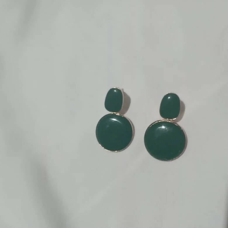 Dark Green Stones Earrings | Women Jewelry | New