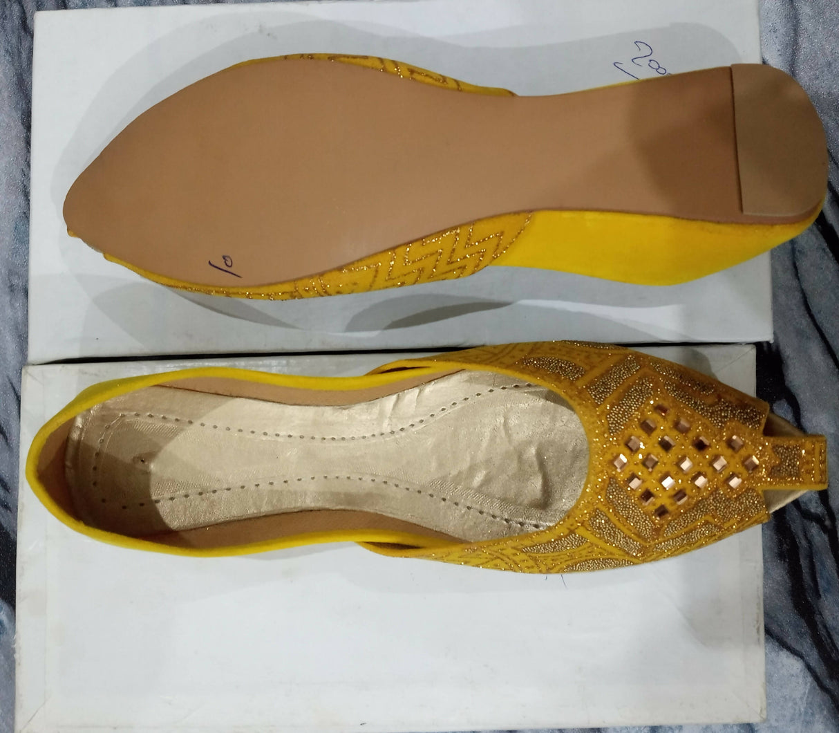 Yellow khussa | Women Shoes | Size 10 | New