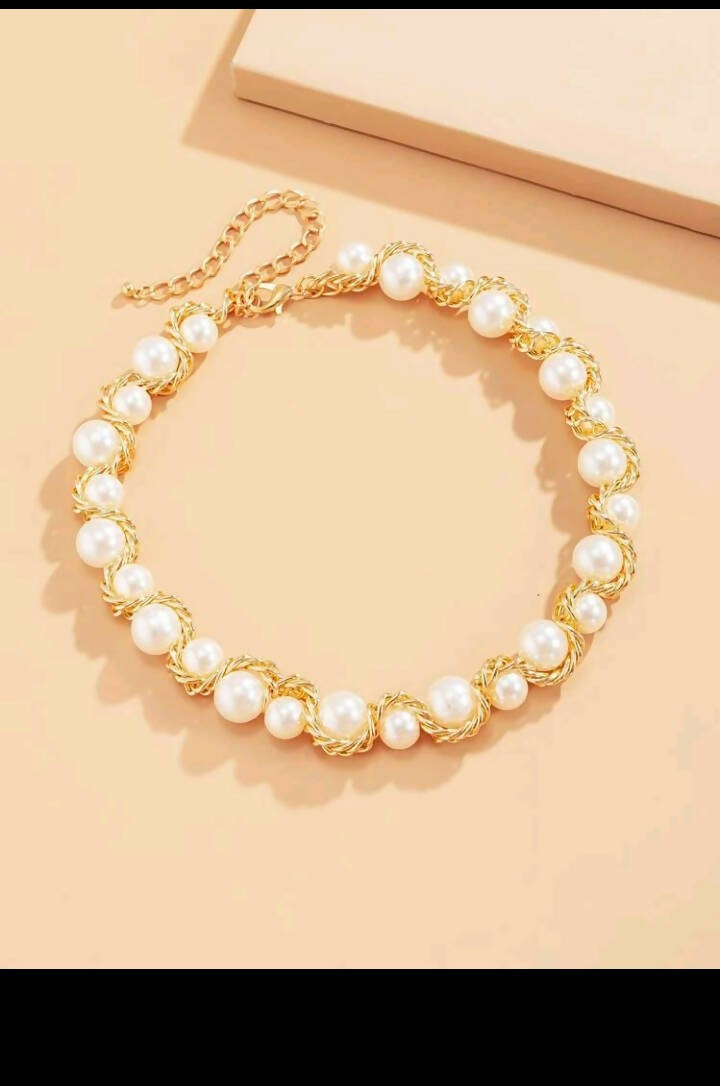 Shein | Faux Pearl Beaded Necklace | Women Jewelry | Brand New