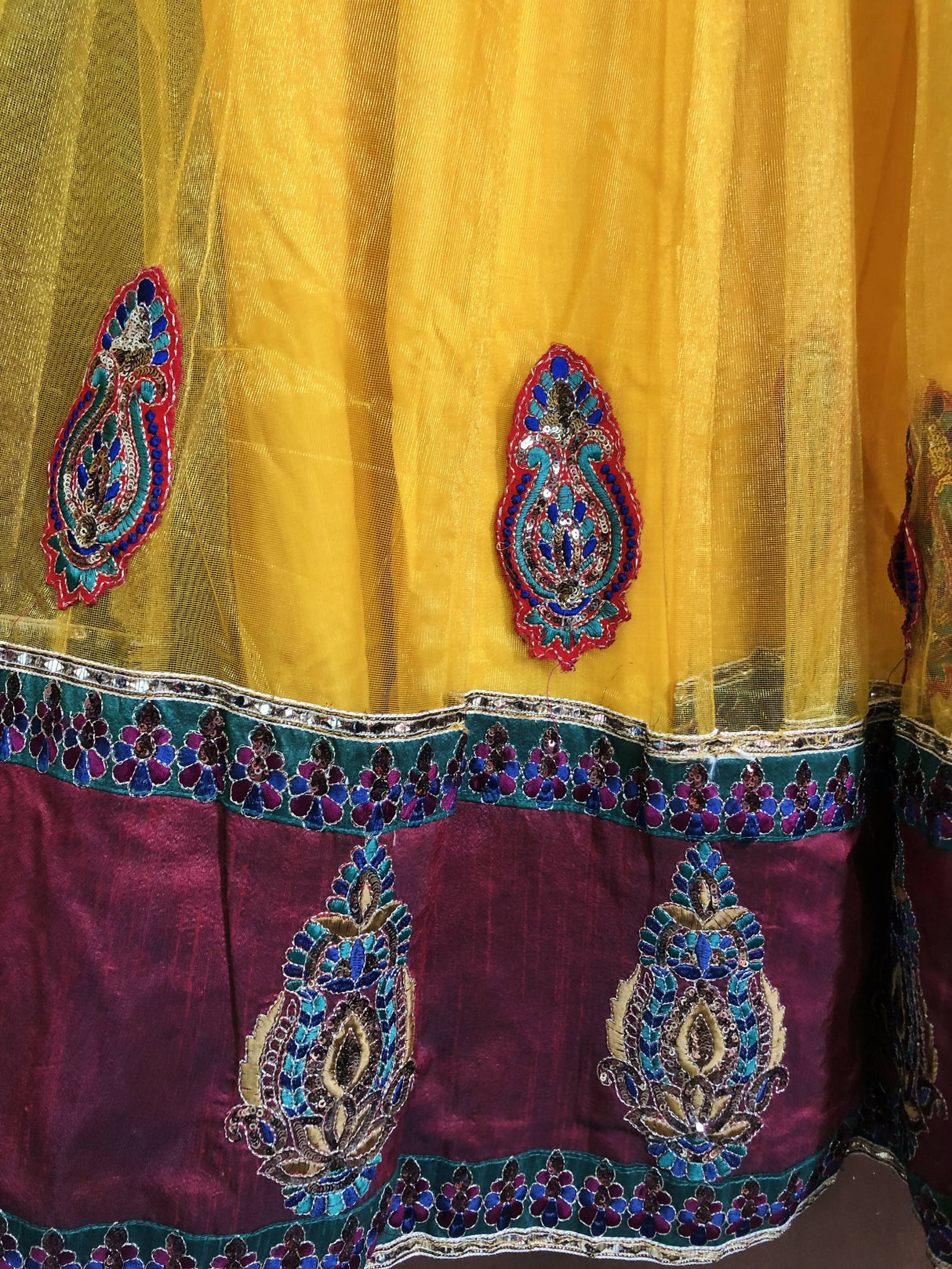 Yellow Angrakha Style Long Frock | Women Frocks & Maxis| Medium | Preloved